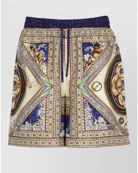 CASABLANCA - Silk Printed Tailored Shorts - Lyst
