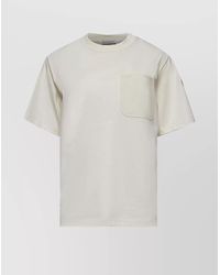 Moncler - Cotton Crew Neck T-Shirt With Back Pleat - Lyst
