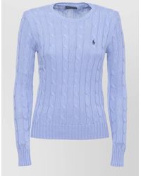 Ralph Lauren - Cable-Knit Cotton Crew-Neck Long-Sleeve Jumper - Lyst