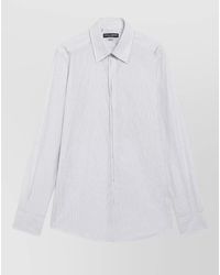 Dolce & Gabbana - Striped Shirt Long Sleeves Button Cuffs Collar - Lyst