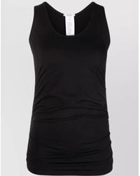 Wolford - Jersey Knit Gathered Logo Print Sleeveless Tank Top - Lyst