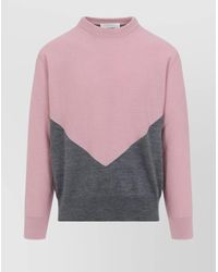 Jil Sander - Long Sleeves Wool Sweater Geometric Design - Lyst