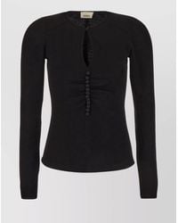 Isabel Marant - Cutout Puff-Sleeve Blouse - Lyst