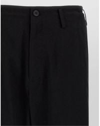 Yohji Yamamoto - Graphic Print Trousers With Back Pockets And Belt Loops - Lyst