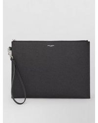 Saint Laurent - Leather Clutch Bag - Lyst