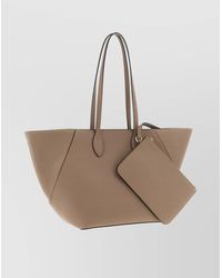 Valextra - Calfskin Leather Tote Bag - Lyst
