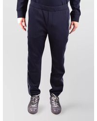Emporio Armani - Elastic Waistband Trousers With Side Stripe Detail - Lyst