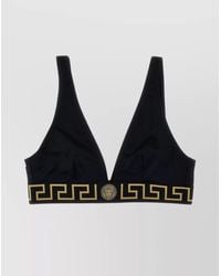 Versace - Greca Print Triangle Bikini Top - Lyst