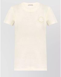 Moncler - Short Sleeve Top Round Neck Silk Nylon - Lyst