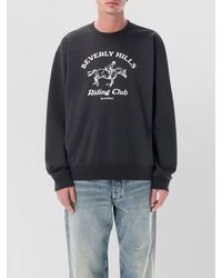 Sporty & Rich - Cotton Printed Oversized Crewneck T-Shirt - Lyst