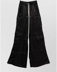 Rick Owens - Cupro Cargo Wide-Leg Trousers - Lyst