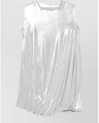 Norma Kamali - Sleeveless Twist Dress Bubble Hem Mini - Lyst