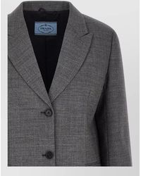 Prada - Virgin Wool Single-Breasted Blazer - Lyst