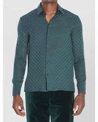 Gucci - Silk Jacquard Logo-Print Regular-Fit Shirt - Lyst