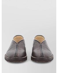 Lemaire - Leather Loafer Round Toe Contrast Stitching - Lyst