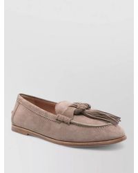 Aquazzura - "Freddie" Suede Flat Mocassin - Lyst