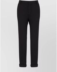 Balmain - Virgin Wool High-Rise Tapered Trousers - Lyst