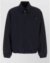 Prada - Nylon Jacket Collared Design Chest And Side Pockets - Lyst