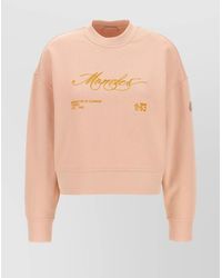 Moncler - Cotton Logo-Embroidered Sweatshirt - Lyst