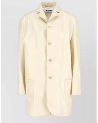 Jil Sander - Coat Notched Lapel Side Pockets Back Vent - Lyst