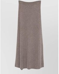 Lisa Yang - Cashmere Ribbed A-Line Midi Skirt - Lyst