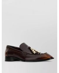 Loewe - Leather Loafers Tone Chain Detail - Lyst