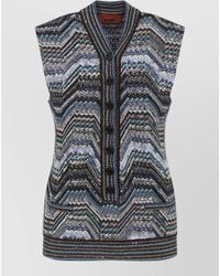 Missoni - Caperdoni Chevron Knit Vest Sleeveless - Lyst