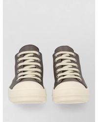 Rick Owens - Low Top Sneaker Round Toe Rubber Sole - Lyst