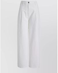 Philosophy - Cotton Wide-Leg Trousers - Lyst