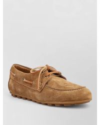 Hogan - Suede Lace Moccasin Boat Loafers - Lyst