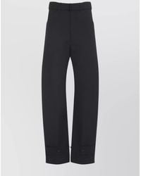 Lemaire - Wool Blend Curved Straight-Leg Tailored Trousers - Lyst