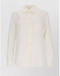Gucci - Structured Collar Long Sleeve Top - Lyst