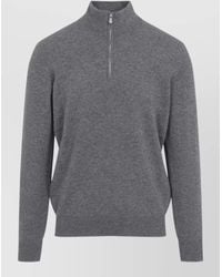 Brunello Cucinelli - Cashmere Half Zip Long Sleeve Sweater - Lyst