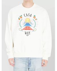 CASABLANCA - Organic Cotton Relaxed-Fit Embroidered Sweatshirt - Lyst