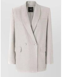 Pinko - Longline Blazer Jacket Button Detail - Lyst