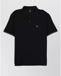 C.P. Company - Short Sleeve Polo Collar Top - Lyst