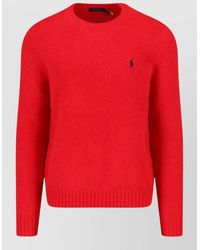 Polo Ralph Lauren - Crew Neck Sweater Ribbed Cuffs Hem - Lyst