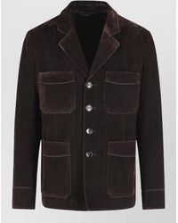 Tom Ford - Tailored Cotton Blend Blazer Front Pockets - Lyst