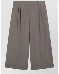 The Row - Wide Leg Tailored Trousers Belt Loops Pleats - Lyst