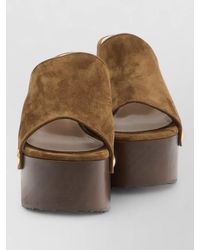 Gianvito Rossi - Leather Studded Wedge Sandals - Lyst