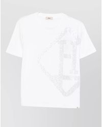 Herno - Cotton Crew Neck Short Sleeve T-Shirt - Lyst
