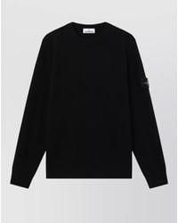 Stone Island - Virgin Wool Zip-Up Sweater - Lyst