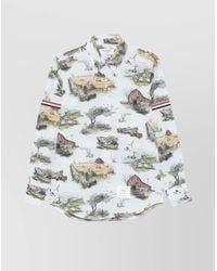 Thom Browne - Cotton Straight-Fit Long-Sleeve Shirt - Lyst