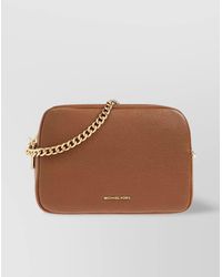 Michael Kors - Chain Strap Leather Texture Shoulder Bags - Lyst