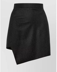 Vivienne Westwood - Virgin Wool Metallic High-Rise Asymmetric Mini Skirt - Lyst