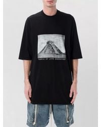 Rick Owens - Jumbo Short Sleeve Oversized Cotton T Shirt - Lyst