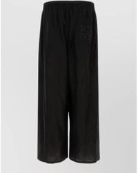 Loewe - Viscose Blend Wide Leg Summer Shorts - Lyst