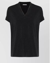 Brunello Cucinelli - Cotton V-Neck Short-Sleeve T-Shirt - Lyst