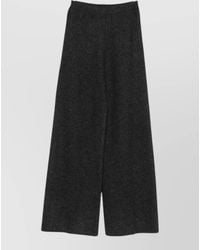 Semicouture - Virgin Wool Wide Leg Loungewear Trousers - Lyst