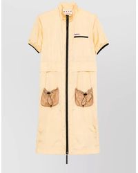 Marni - Ripstop Zip-Front Short-Sleeve Dress - Lyst